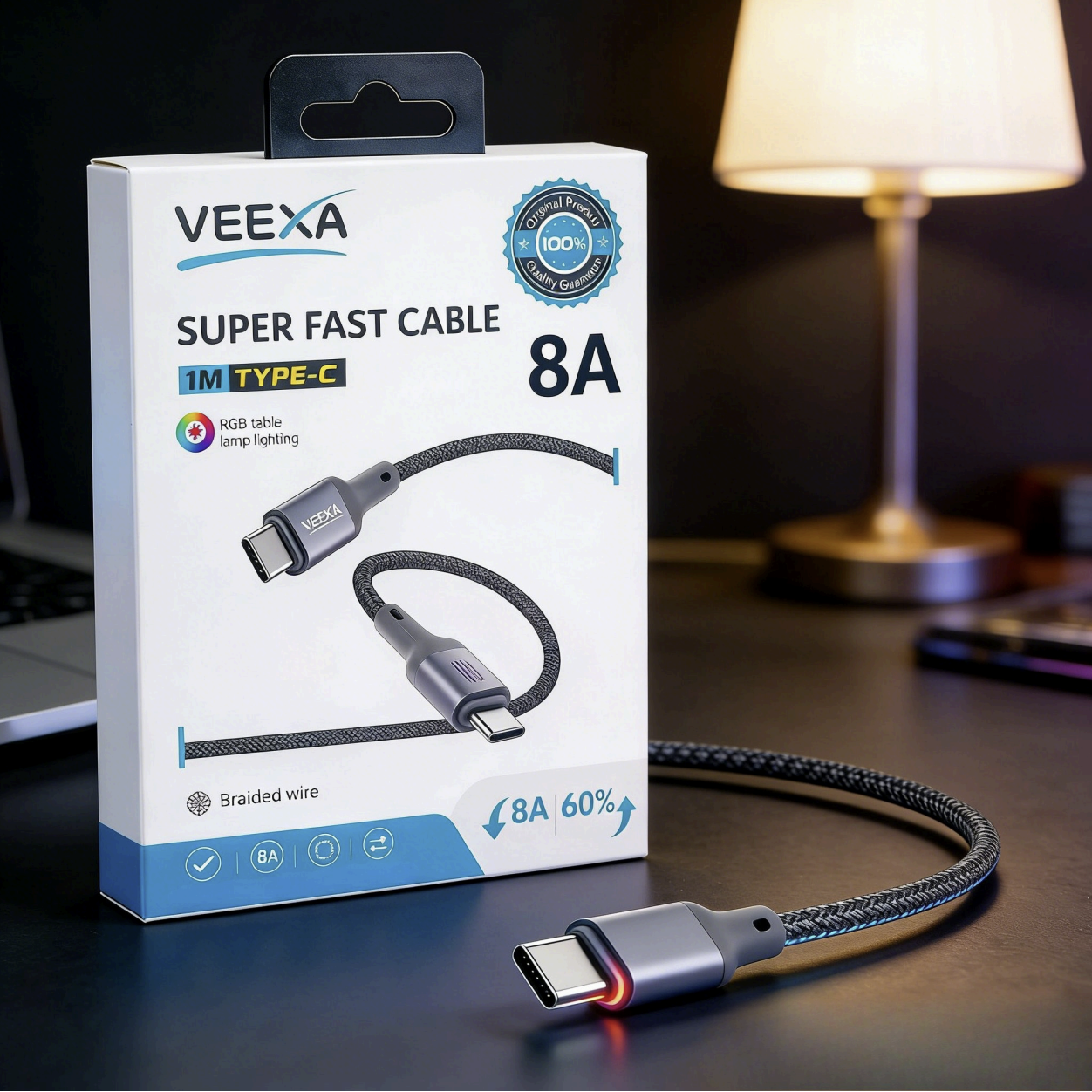 VEEXA retail package with cable